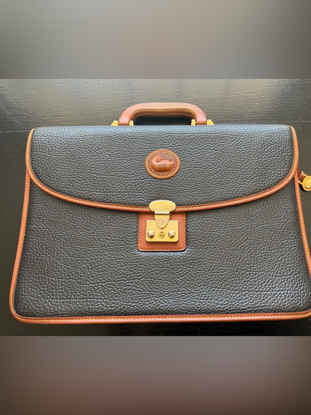 Vintage Dooney & Bourke All-Weather Leather Briefcase / Portfolio Bag